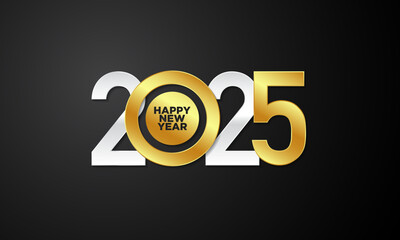 2025 Happy New Year Background Design.