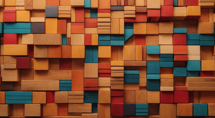 colorful wooden blocks, colorful wood texture