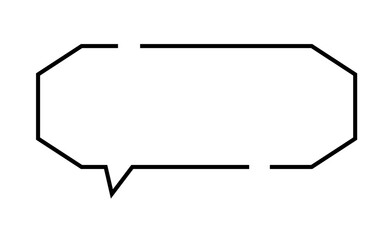 手描きの線画吹き出しイラスト