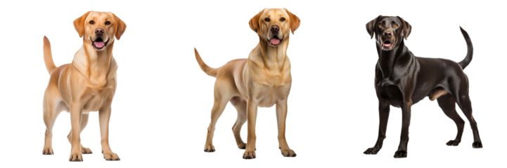 Transparent Background Labrador Retriever: Full-Body Capture of Lovable Dog