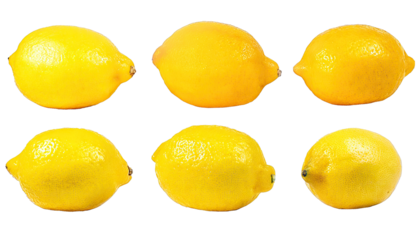 Delicious lemons collection cut out