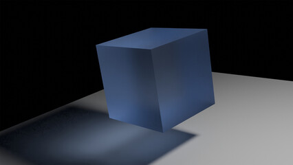 abstract 3d glass cube background