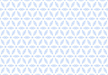 Abstract Seamless Geometric Pattern. Light Blue and White Texture.