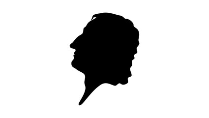 Fototapeta na wymiar Robert Boyle, black isolated silhouette