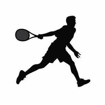 player silhouette on white background, sport sillhouette