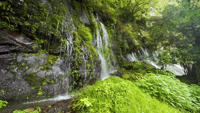 Cinematic shot of Takachiho gorge in Miyazaki Prefecture, Japan