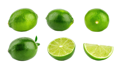 delicious limes - isolated on transparent background
