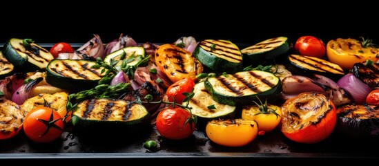 Grilled veggies, just cooked.