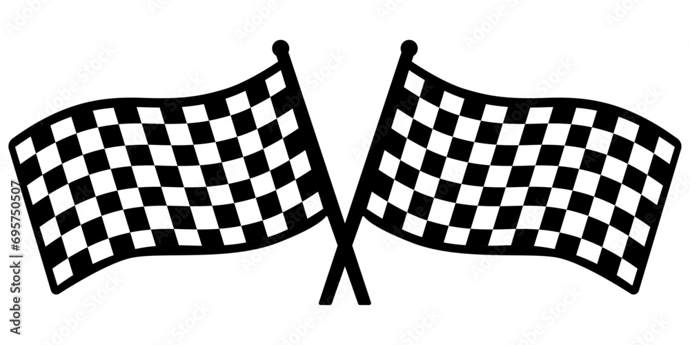 Poster racing flags for competitions and formula 1 racing. vector checkers flags, isolated illustration.
