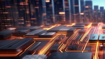 technology electrical cinematic background
