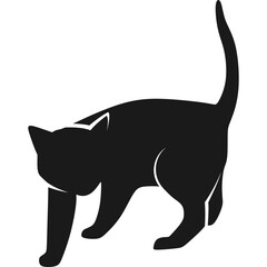 Flat Cat Silhouette