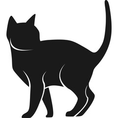 Flat Cat Silhouette