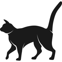 Flat Cat Silhouette