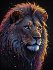 Naklejka premium A Chronicle of Lions in the Wild