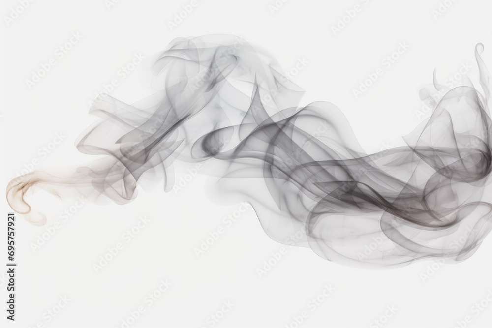 Poster a picture of smoke in the air against a white background. can be used for various creative projects