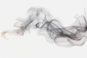 A picture of smoke in the air against a white background. Can be used for various creative projects