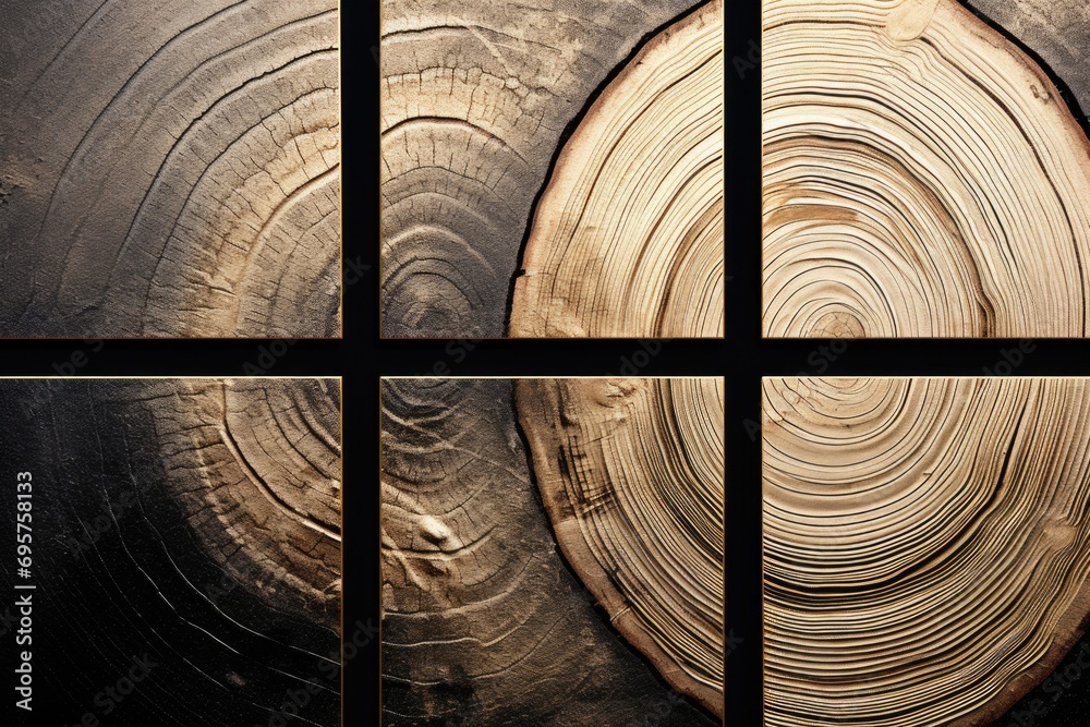 Poster a detailed close-up view of a piece of wood. this image can be used for backgrounds, textures, or as