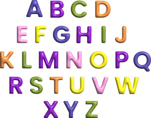 Bubble font abc alphabets colorful vector design