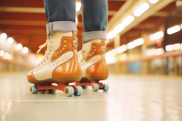 A close up of a person riding a skateboard. Great for sports and action-themed designs