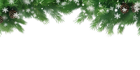 Christmas decoration with fir branches Artificial Intelligence Generative