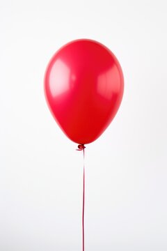 A vibrant red balloon with a string attached. This versatile image can be used for various purposes
