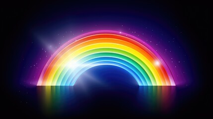 A beautiful rainbow with stars shining in the sky. Perfect for adding a touch of magic to any...
