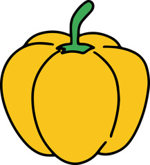 Hand drawn doodle vector illustration of Vegetables | poster menu book template Icon.