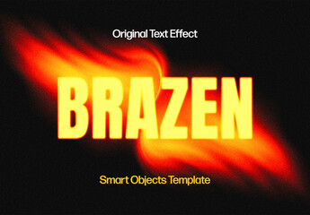 Burning Flame Text Effect Mockup