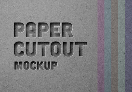 Paper Cutout Effect Logo Mockup