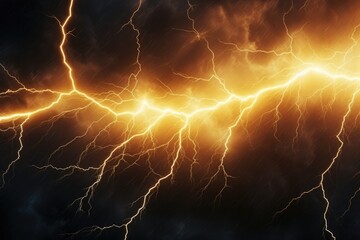 A powerful and dramatic close-up of a lightning bolt in the sky. Perfect for adding intensity and excitement to any project