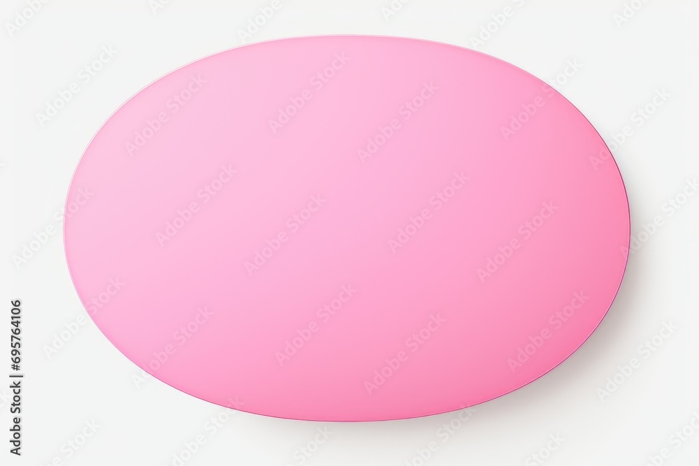 Aufkleber A pink circular object on a white surface. Perfect for adding a pop of color to your designs