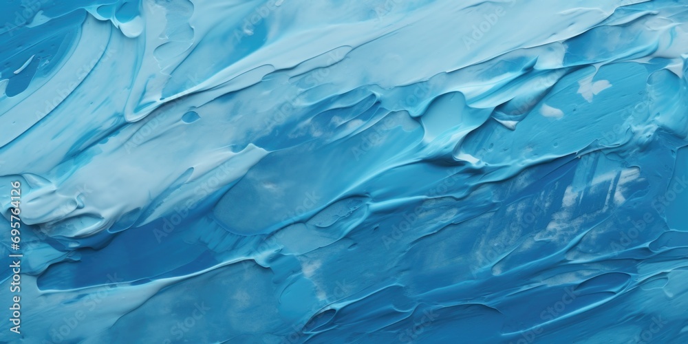 Poster a close up view of a blue and white painting. suitable for art and design projects
