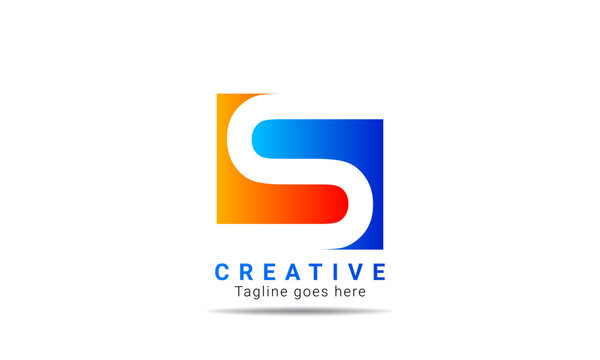 Creative S initial colorful logo design and template. Professional S letter logo design brand identity