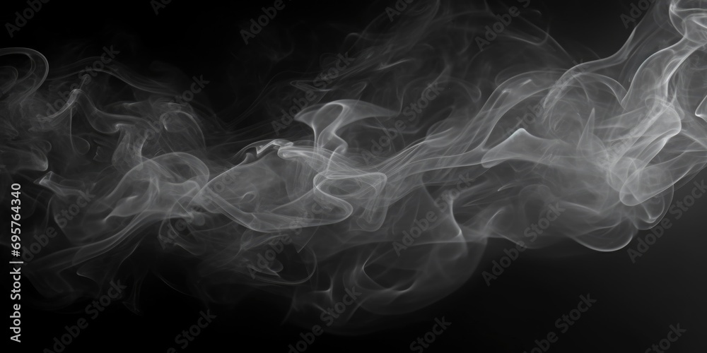 Poster close up of smoke on a black background. can be used to add a mysterious or dramatic effect to desig