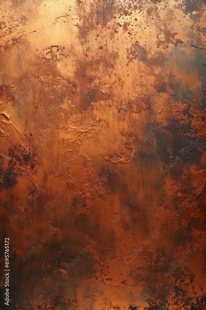 Poster A detailed view of a rusted metal surface. This image can be used in various design projects