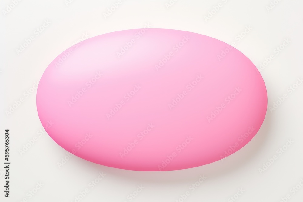 Poster A pink object placed on a white surface. This image can be used for various purposes