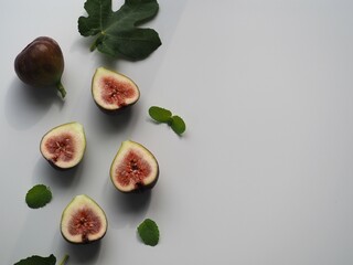 フルーツ　カットしたイチジク