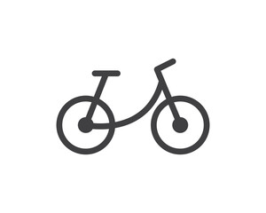 Bicycle exercise icon vector symbol isolated 