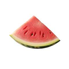 Watermelon wedges isolated on transparent background