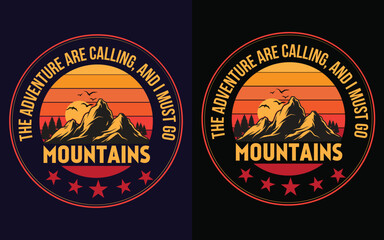 Mountain T-Shirt Design, Camping T Shirt Design, T-Shirt Design