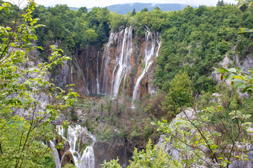 Veliki Slap Waterfall in the Plitvice Lakes National Park (Nacionalni park Plitvička jezera) in...