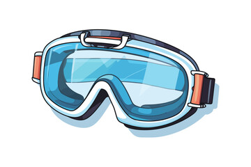 Snow goggles sticker. Vector illustration design.