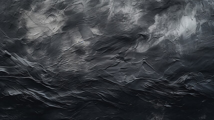 Closeup of abstract rough black art painting texture