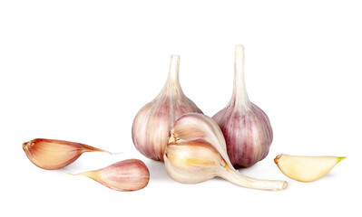 Fresh garlic isolated on a white background