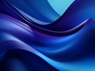 Obraz premium A Dark Blue Dynamic Wavy Backdrop