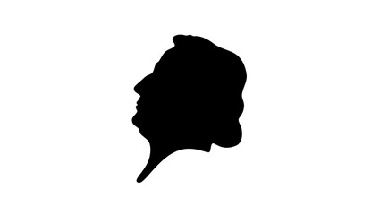 Friedrich Schleiermacher, black isolated silhouette