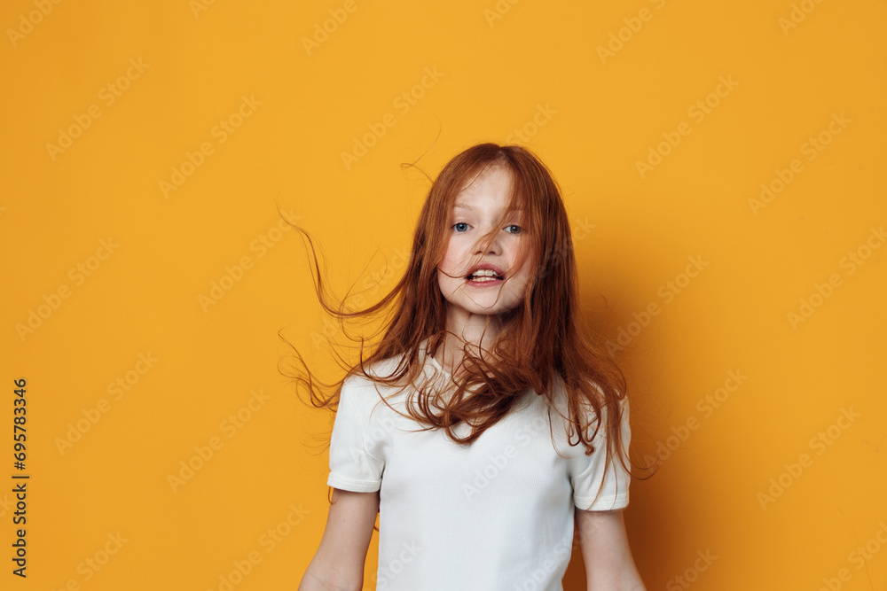 Poster Model woman female caucasian hair background person isolated girl pretty young cute portrait