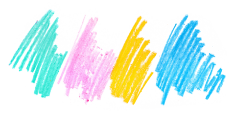 Set photo grunge hand draw, scribble colorful hatching, palette wax pastel, crayon isolated on white, clipping path