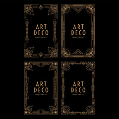 Art Deco Portrait Frame Illustration