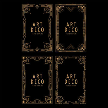 Art Deco Portrait Frame Illustration